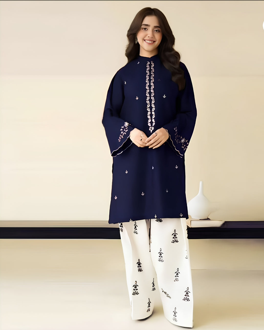 BATIK 2-PIECE LAWN EMBROIDERED SHIRT WITH ELEGANT EMBROIDERED TROUSER